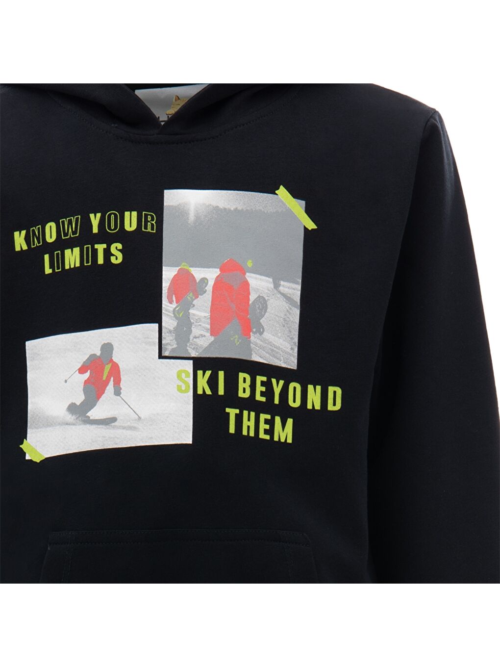 Lacivert Kapüşonlu Baskılı Uzun Kollu Erkek Çocuk Sweatshirt ve Eşofman Altı-9