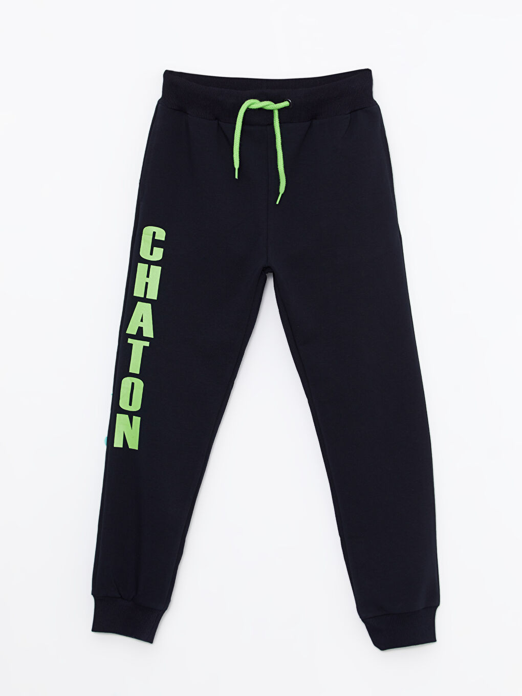 Lacivert Kapüşonlu Baskılı Uzun Kollu Erkek Çocuk Sweatshirt ve Eşofman Altı-8