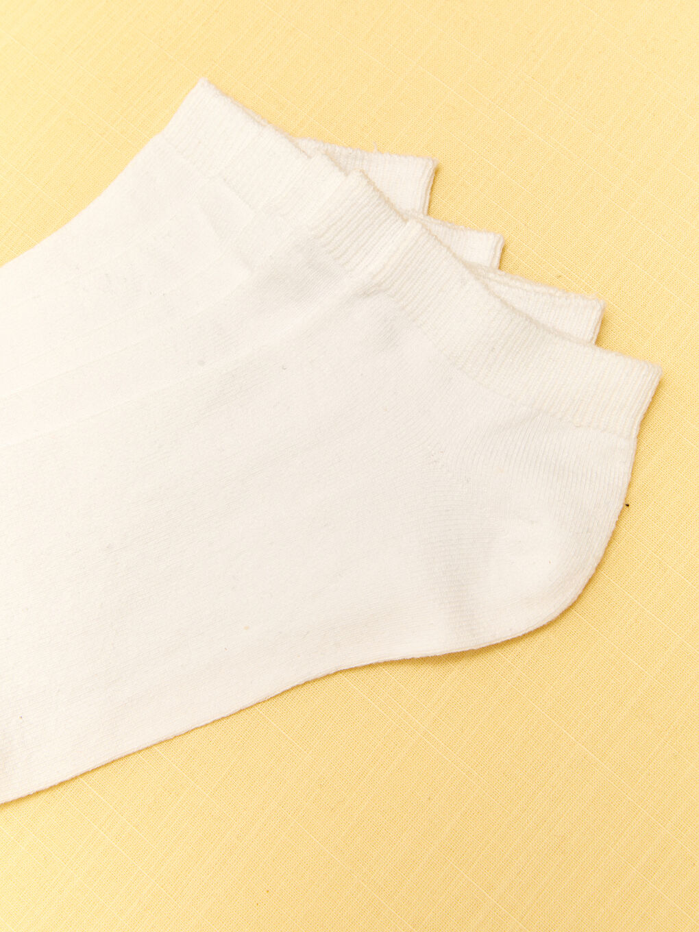 Beyaz Erkek Patik Çorap 5'li-2