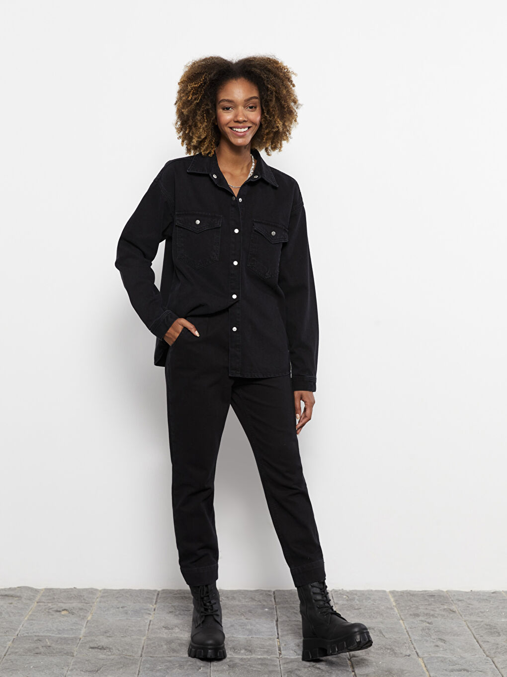 High Waist Mom Fit Women's Jeans -W2ID26Z8-327