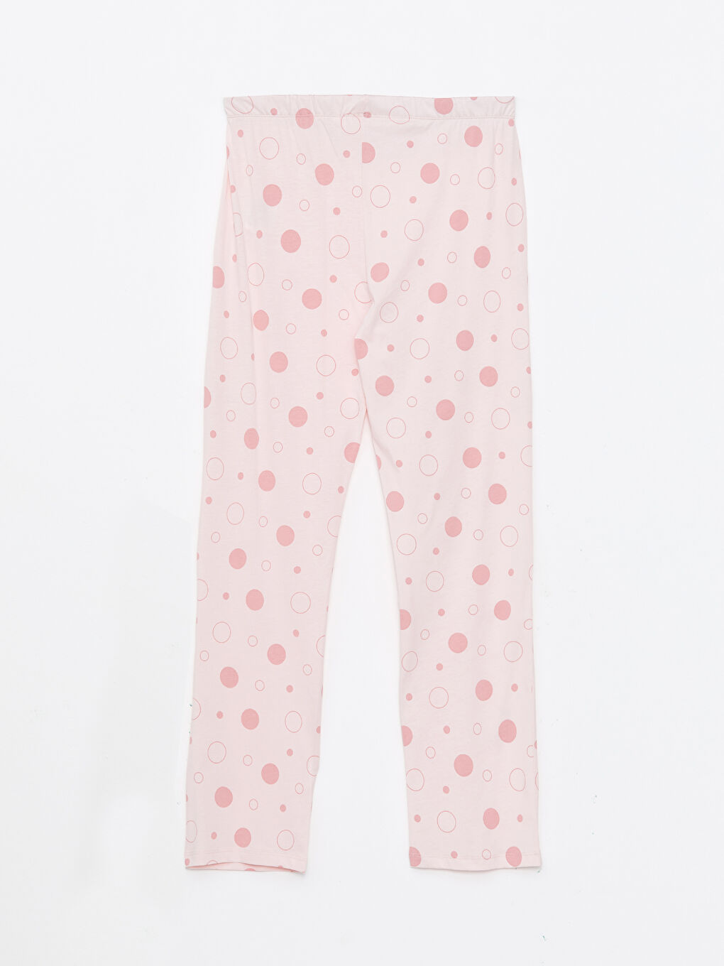 Elastic Waist Polka Dot Cotton Women's Pajama Bottom-6
