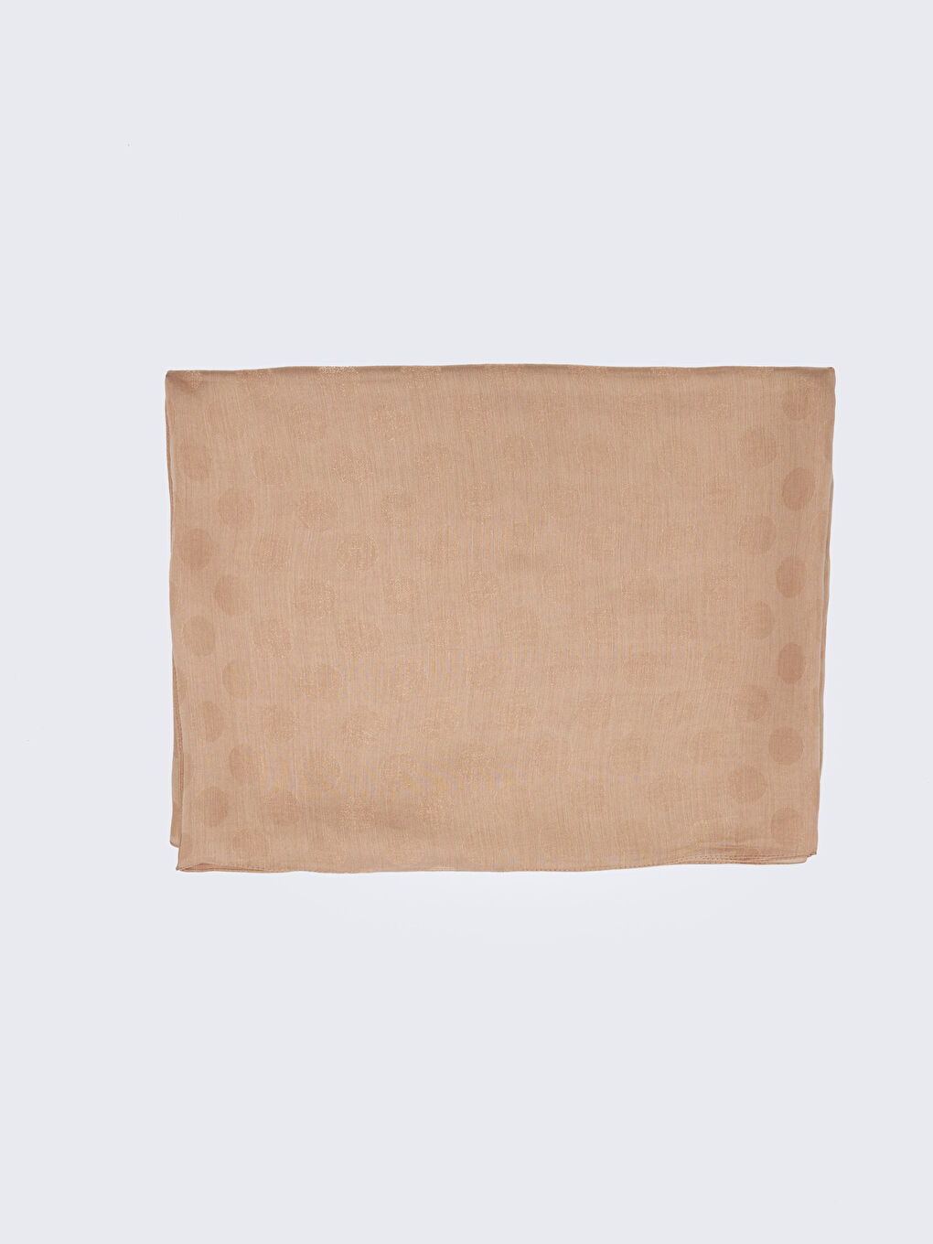 Kahverengi Puantiye Desenli Kadın Şal-4