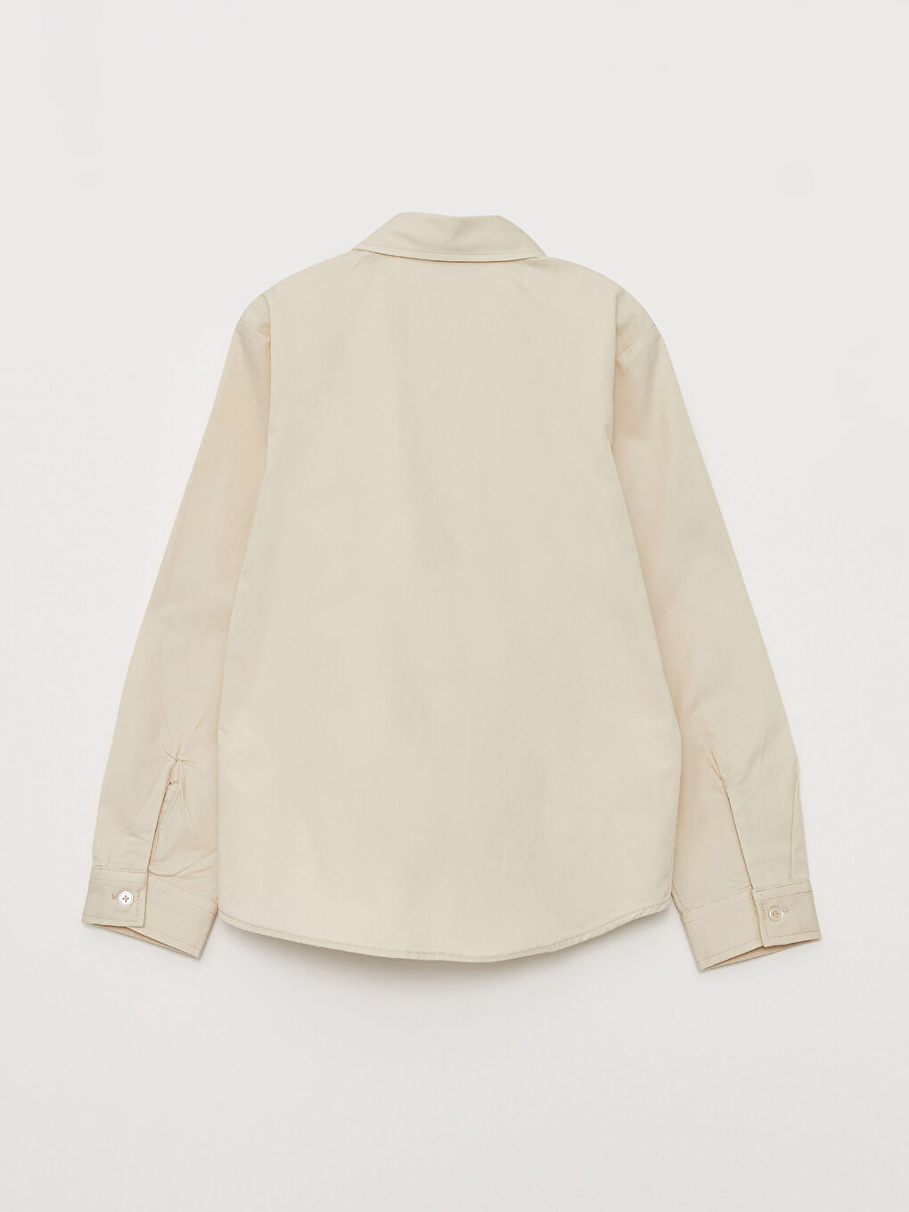 Bej Uzun Kollu Erkek Çocuk Gömlek-4