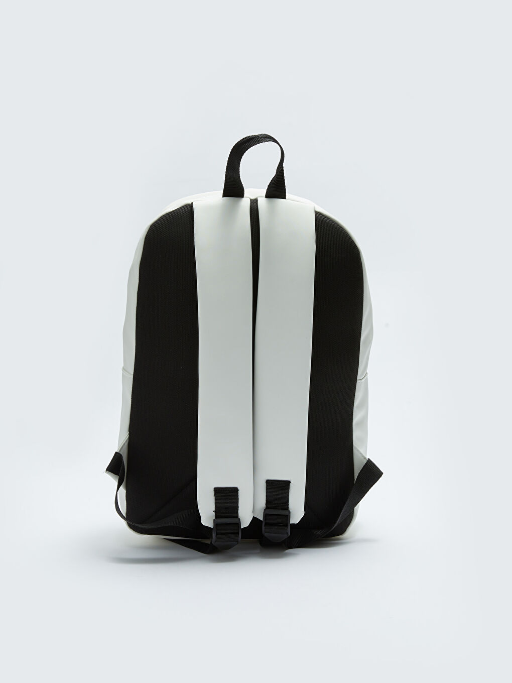 Ekru Deri Görünümlü Kadın Sırt Çantası-5