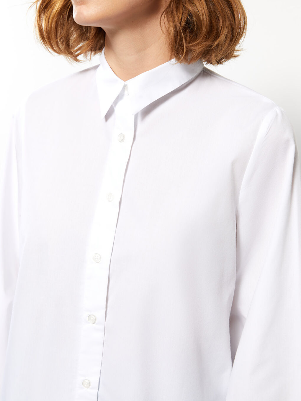 Plain Long Sleeve Women's Shirt Tunic-2