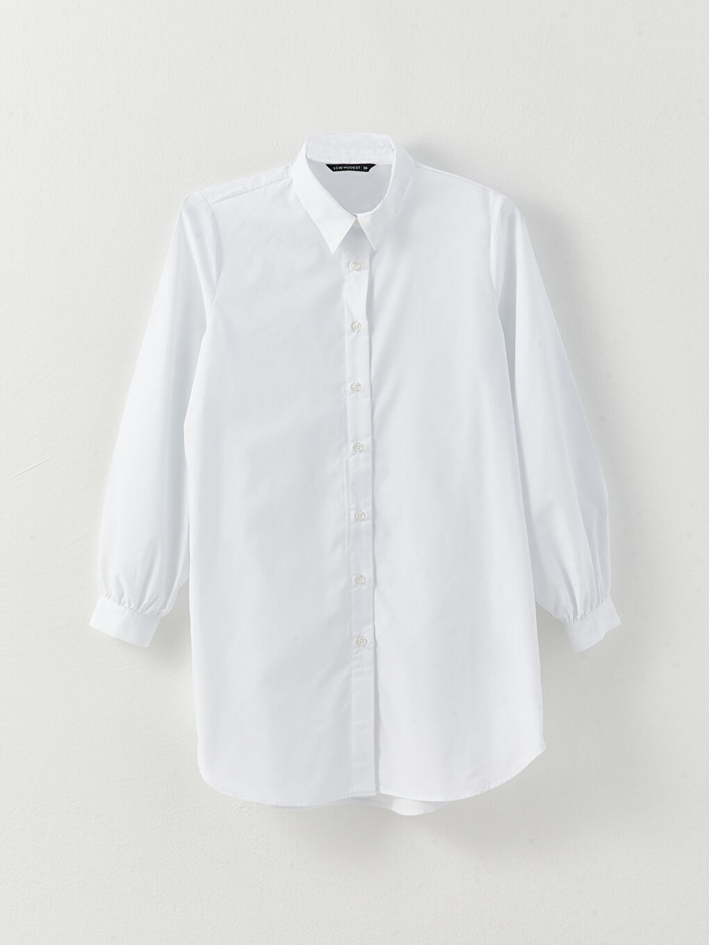 Plain Long Sleeve Women's Shirt Tunic-4