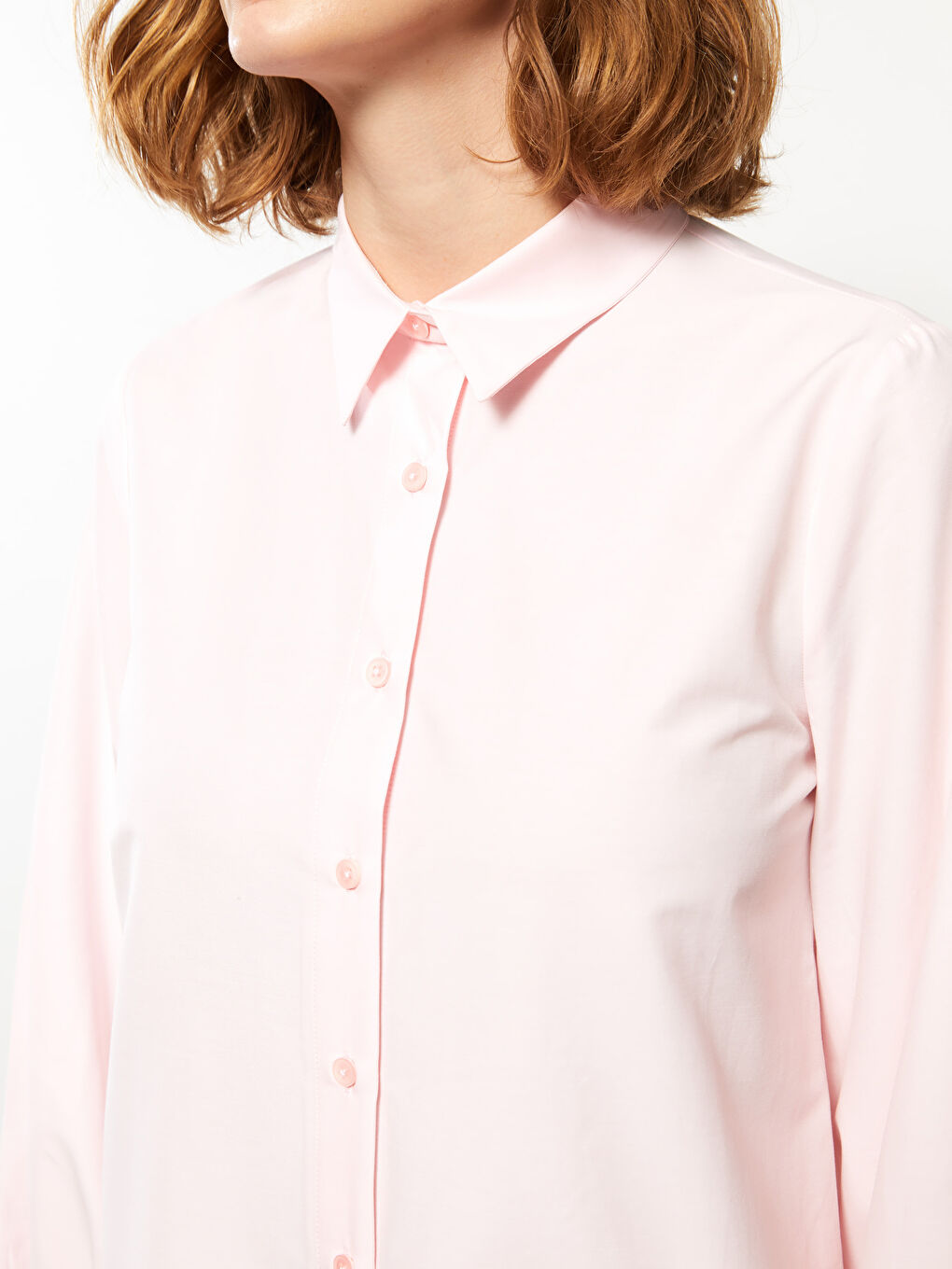 Plain Long Sleeve Women's Shirt Tunic-3