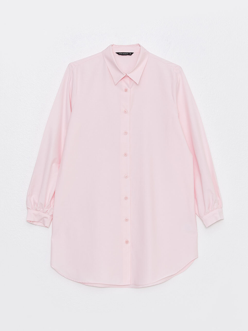 Plain Long Sleeve Women's Shirt Tunic-5