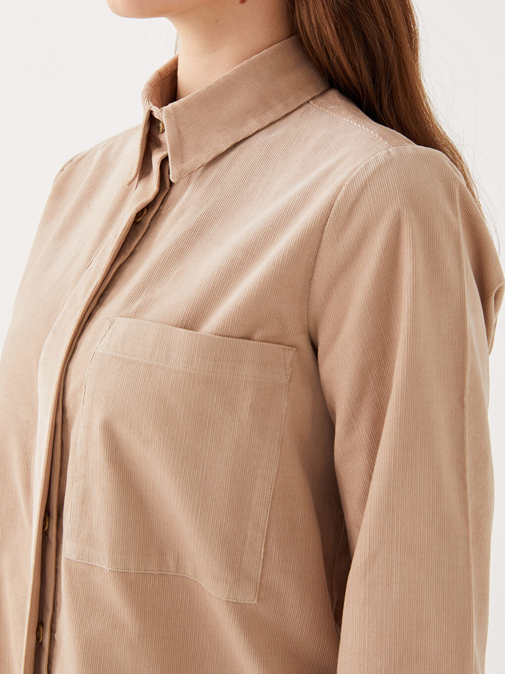 Plain Long Sleeve Women's Shirt Tunic-3