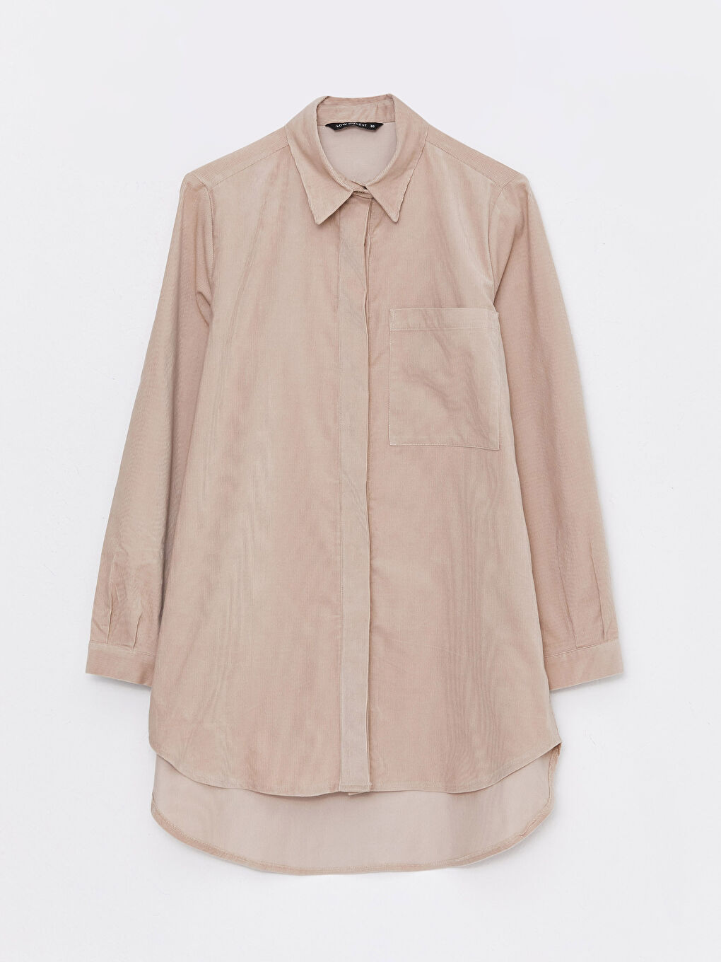 Plain Long Sleeve Women's Shirt Tunic-5