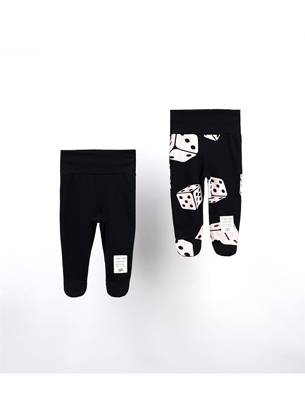 Siyah Beli Lastikli Pamuklu Pantolon 2'li