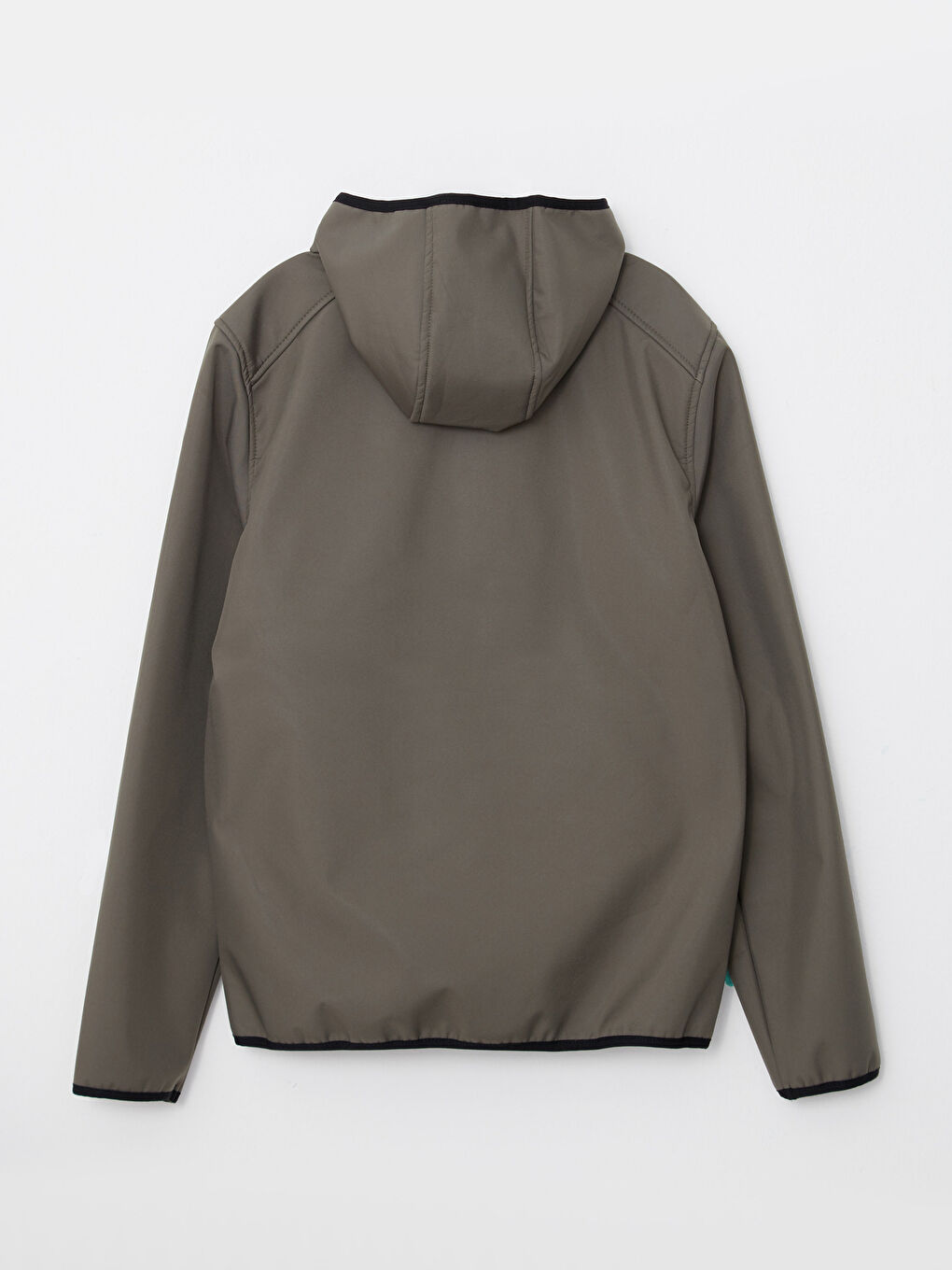 Haki Standart Kalıp Kapüşonlu Erkek Yağmurluk-7