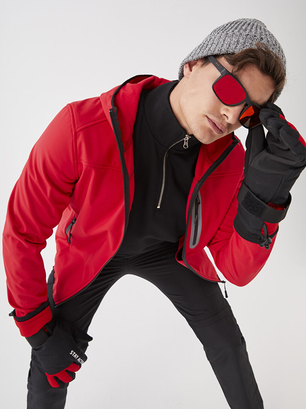 Regulär Geschnittener Regenmantel Für Herren Mit Kapuze-1