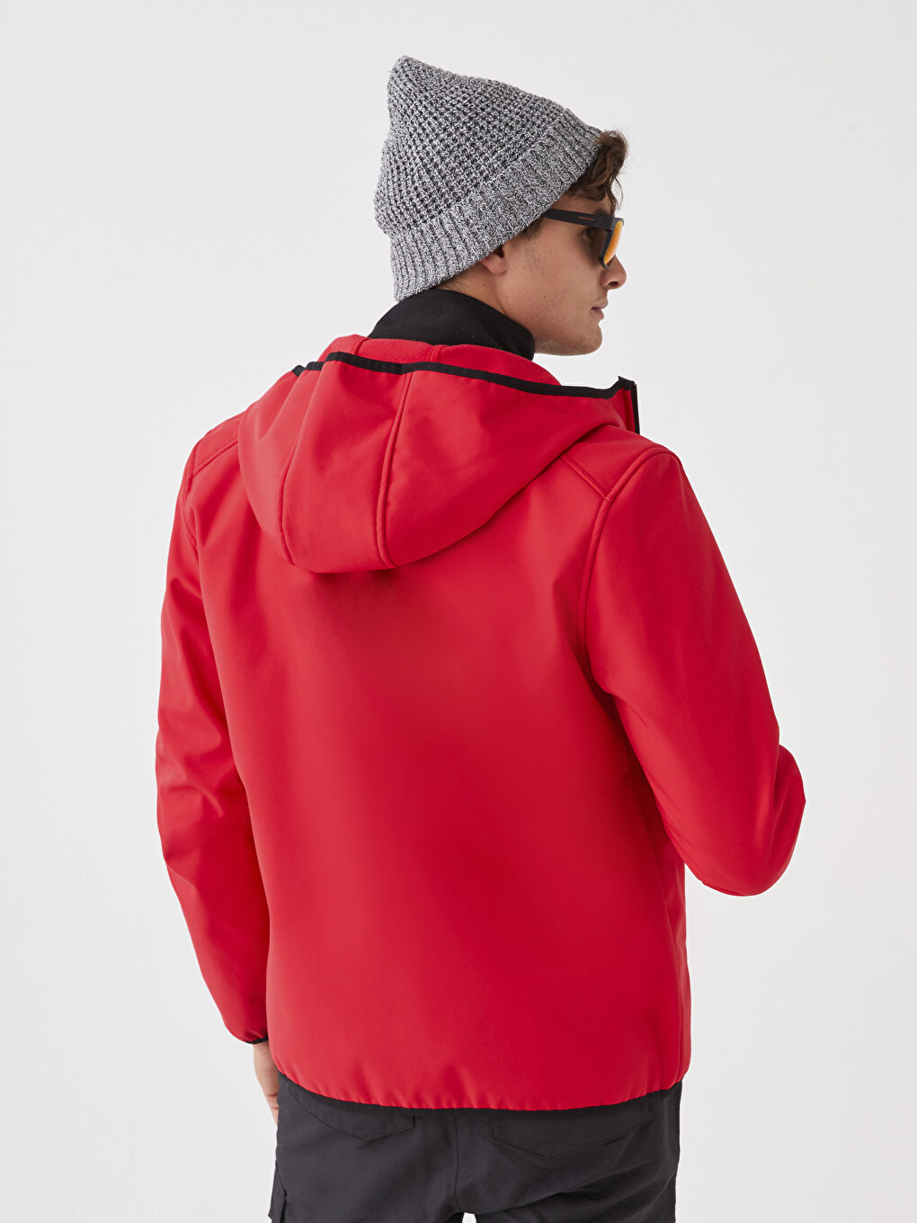 Regulär Geschnittener Regenmantel Für Herren Mit Kapuze-5