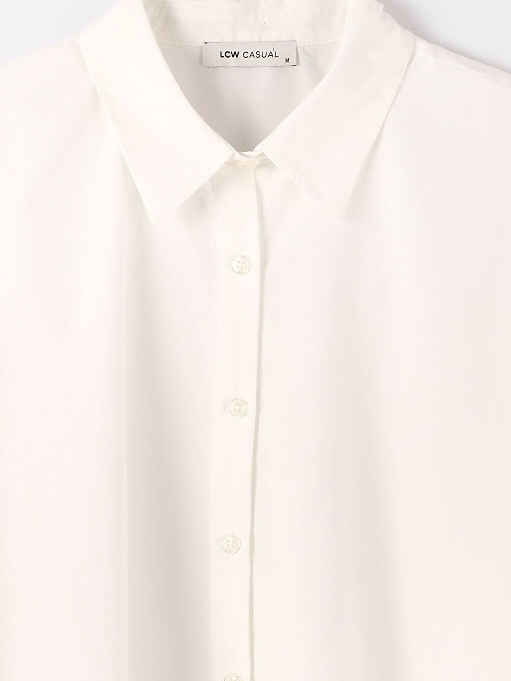 Long Sleeve Basic Poplin Women's Shirt-2