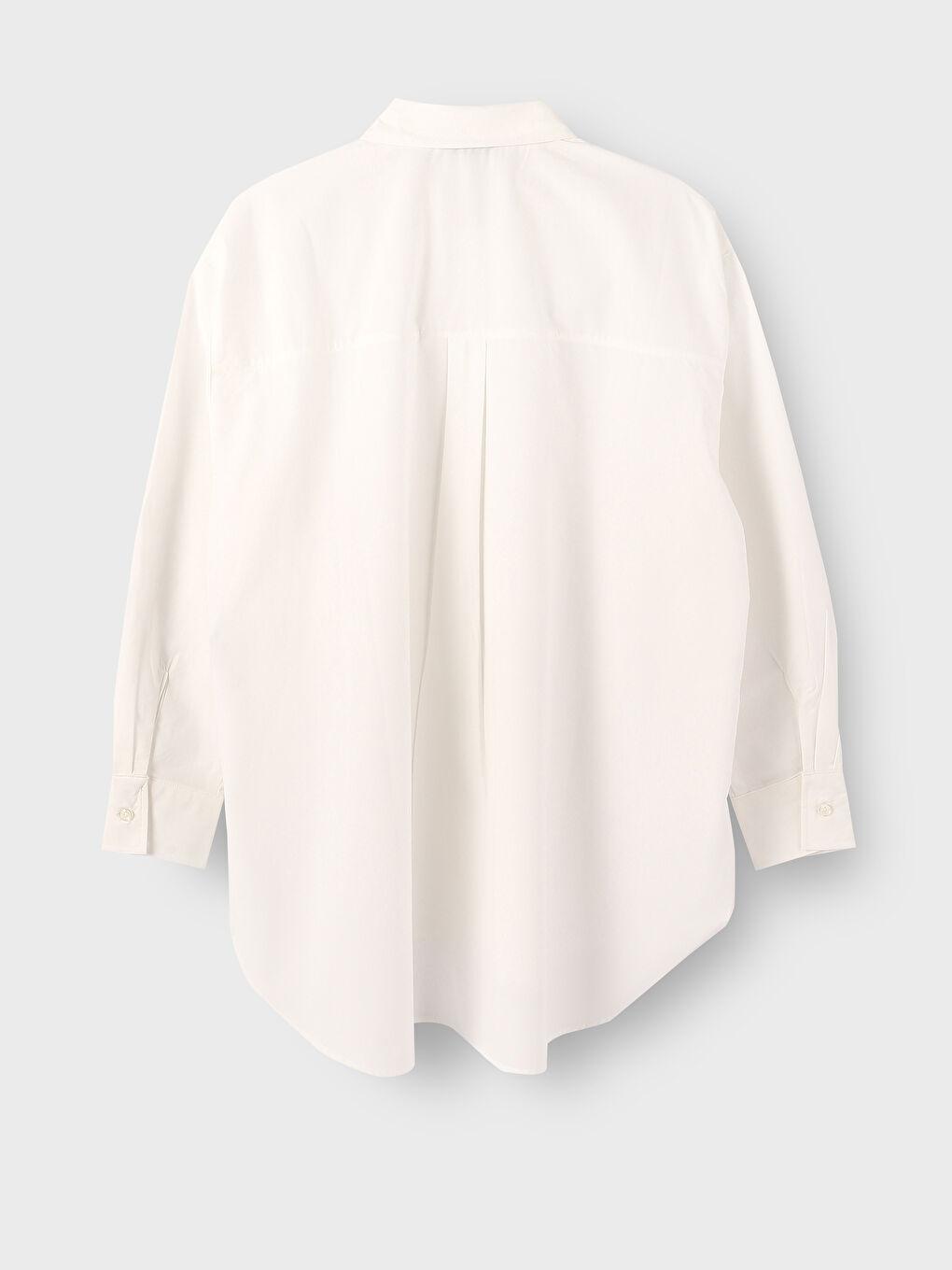 Long Sleeve Basic Poplin Women's Shirt-1