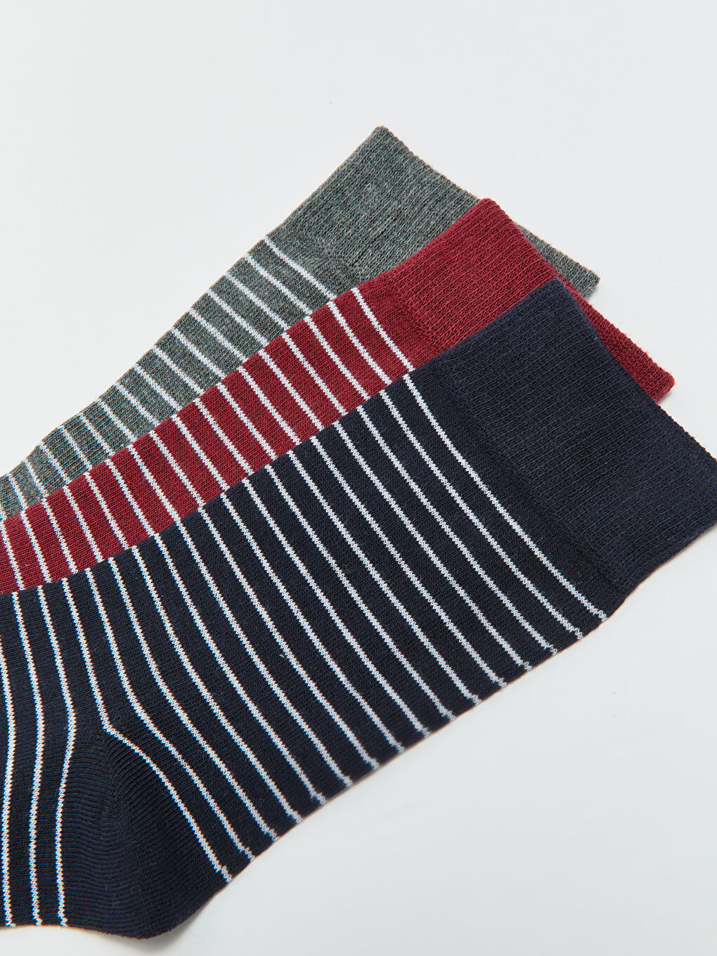 Lacivert Çizgili Erkek Soket Çorap 3'lü-2