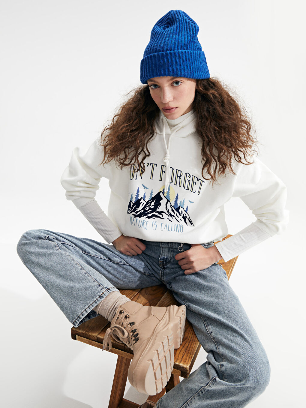 Printed Women's Thick Hoodie
