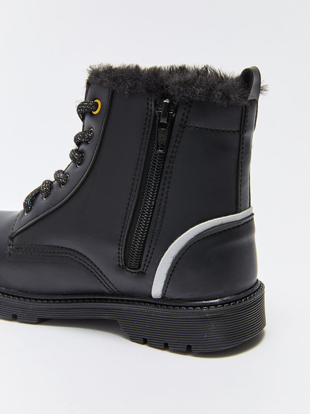 ხელოვნური ტყავის ელვაშესაკრავიანი ჩექმები გოგონებისთვის-3