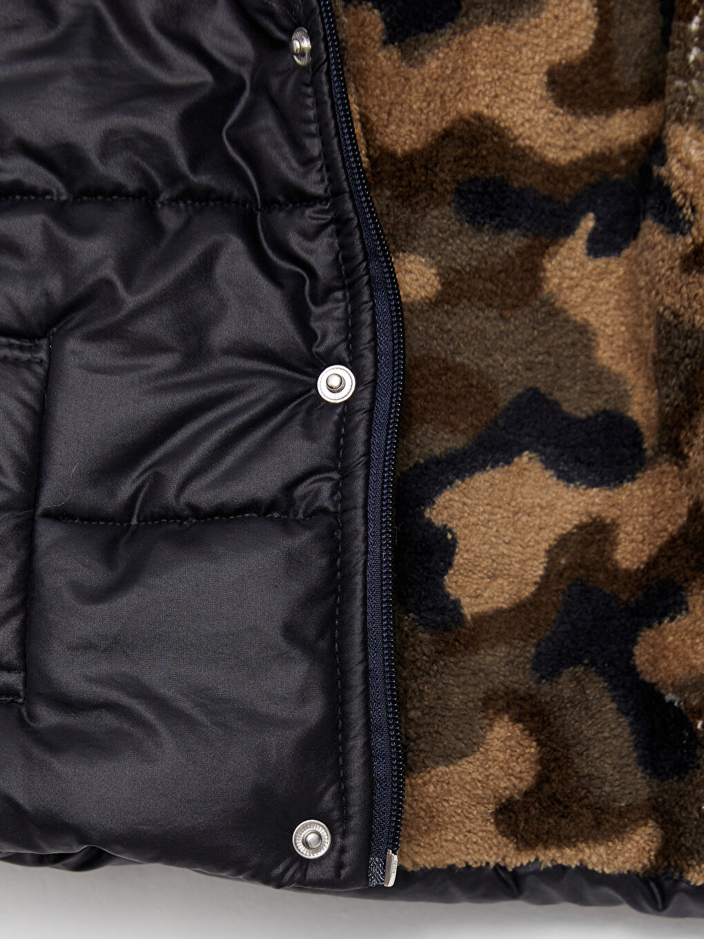 Siyah Kapüşonlu Uzun Kollu Basic Unisex Bebek Mont ve Tulum 2'li Takım-5