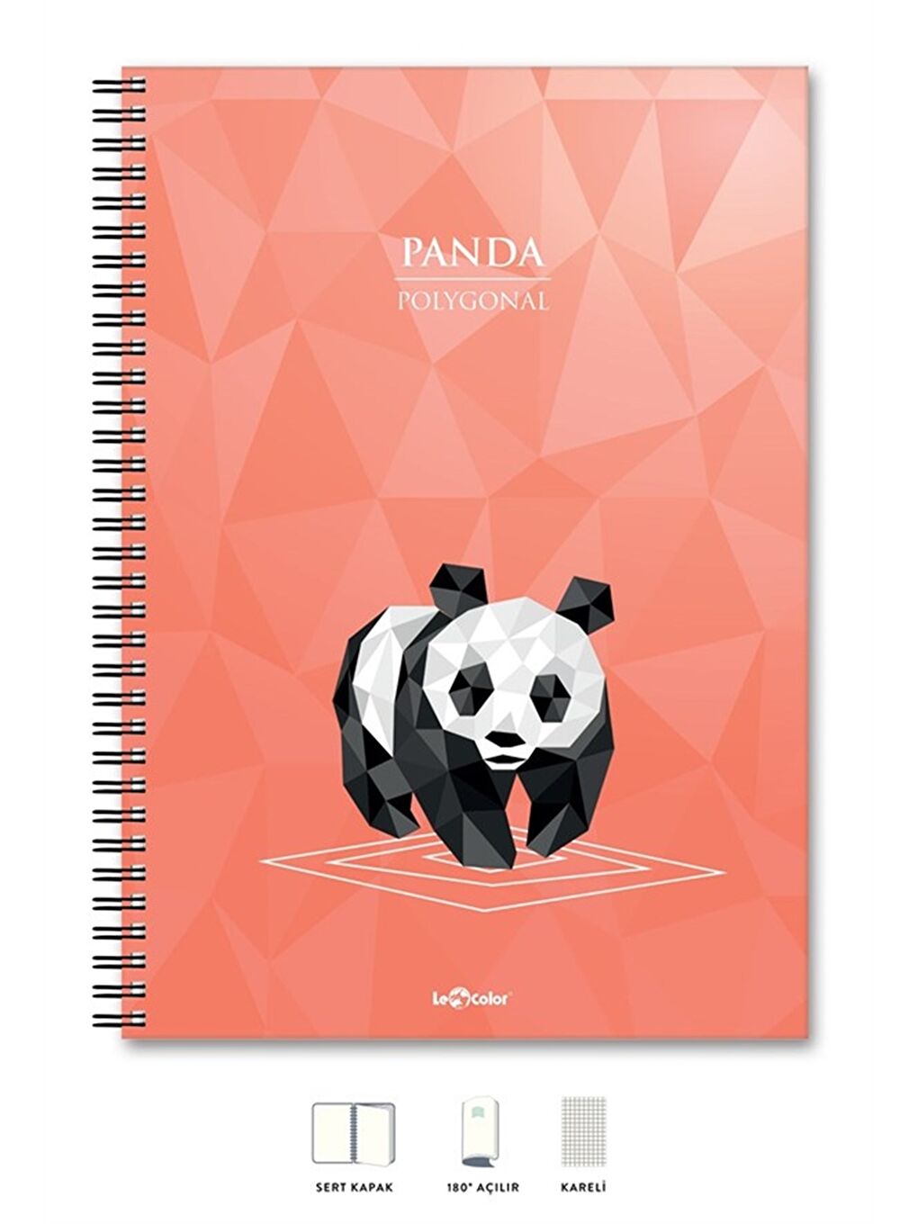 Baskılı Kareli Spiralli Defter