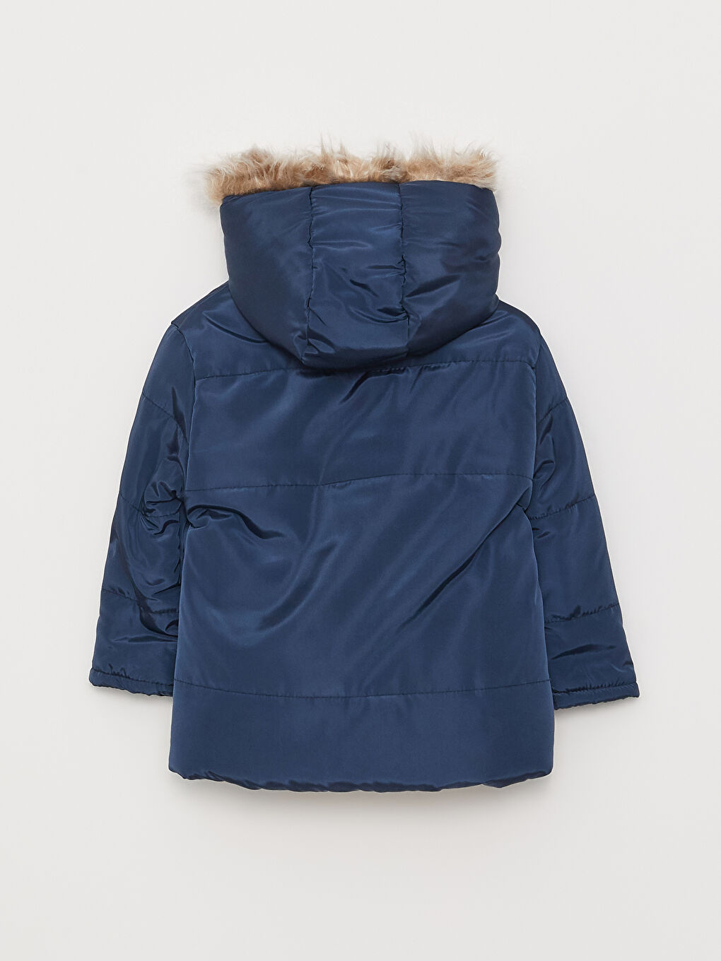 Lacivert Kapüşonlu Uzun Kollu Basic Erkek Bebek Mont-1