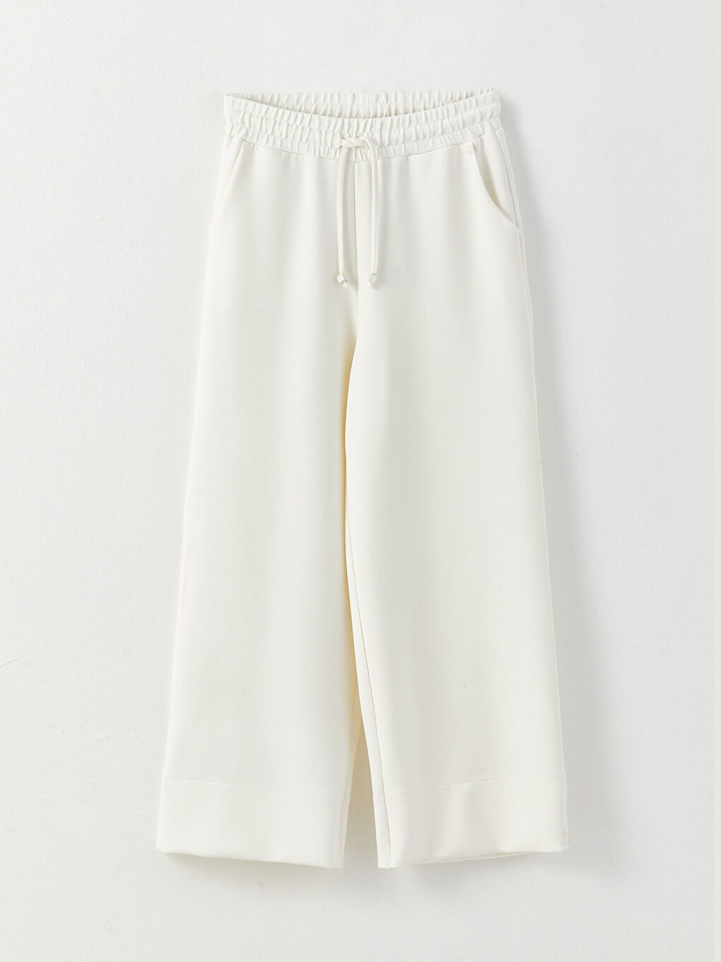 بنطلون سكوبا واسع للنساء بخصر مطاطي مستقيم-5