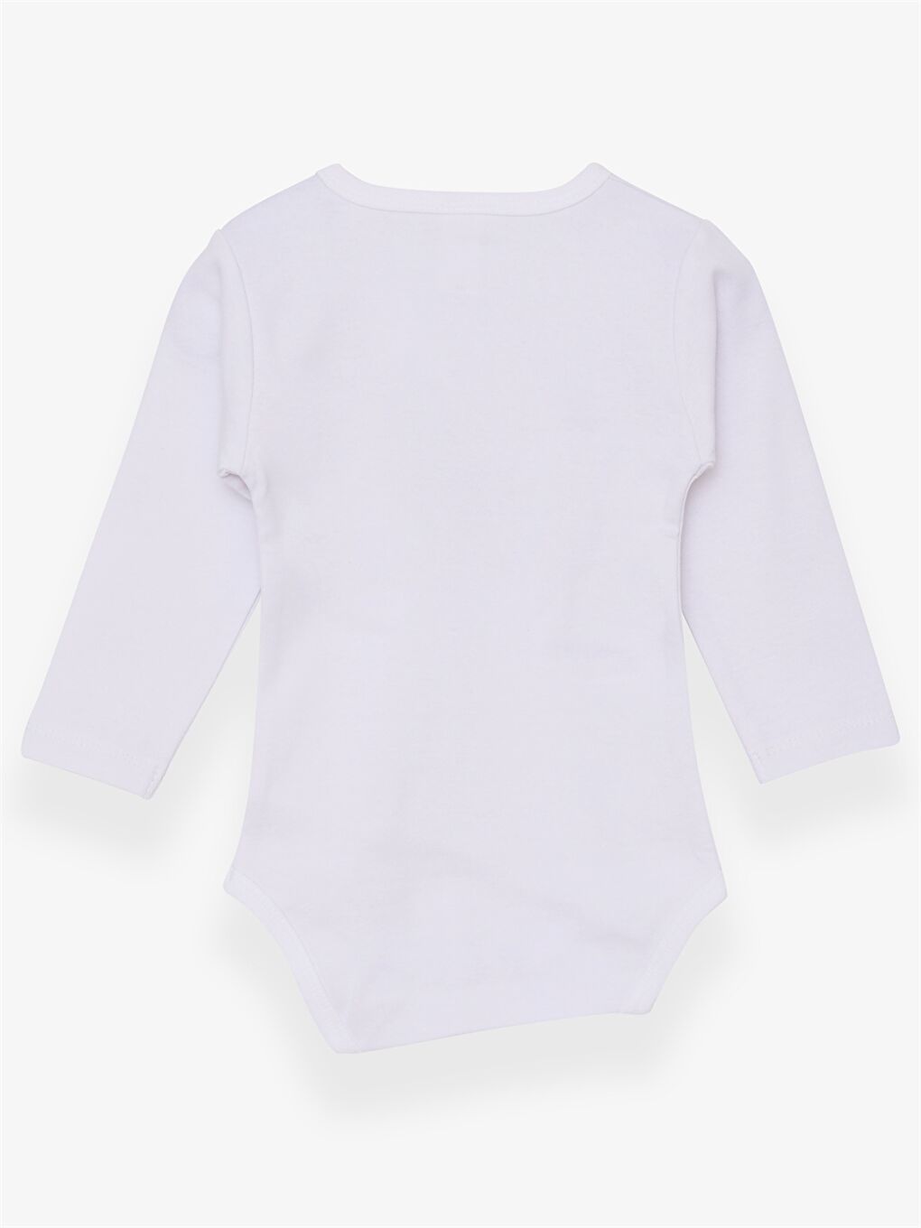 Crew Neck Long Sleeve Printed Baby Girls' Snap Fastening Bodysuit-1