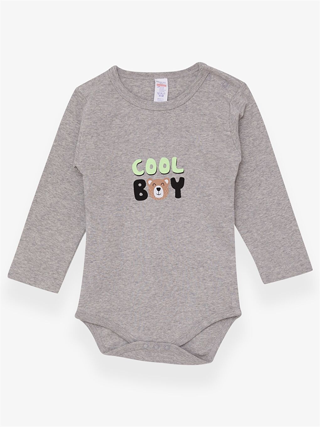 بودي سوت أولاد بيبي مطبوع بكم طويل و كول مدور بلي كليك