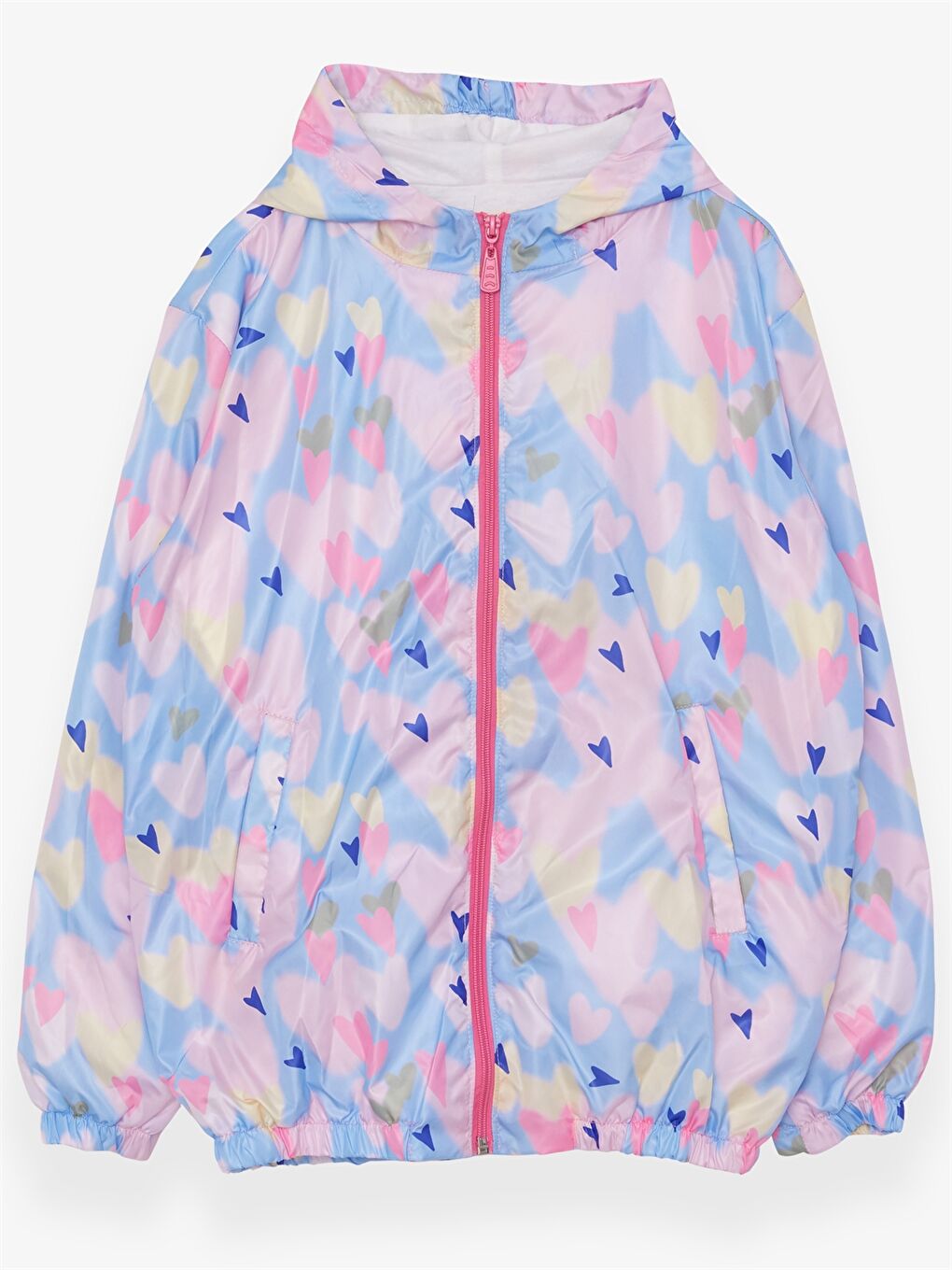 معطف مطر بناتي كم طويل مطبوع بكابوش