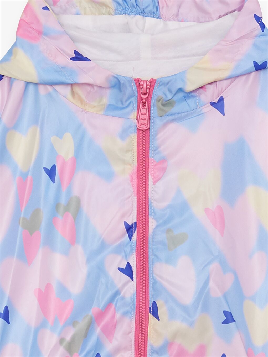 معطف مطر بناتي كم طويل مطبوع بكابوش-2