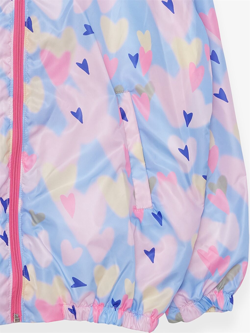 معطف مطر بناتي كم طويل مطبوع بكابوش-3