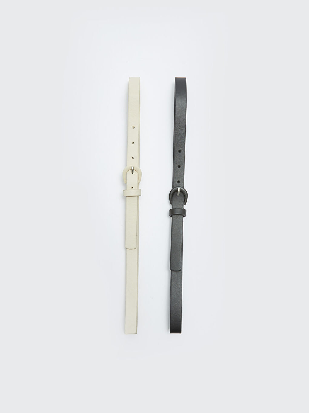 Leather Look Slim Woman Belt 2 Pack-1