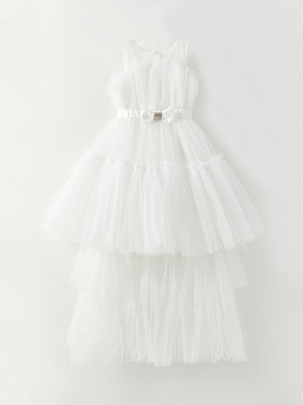 Beyaz Kız Çocuk Abiye Elbise