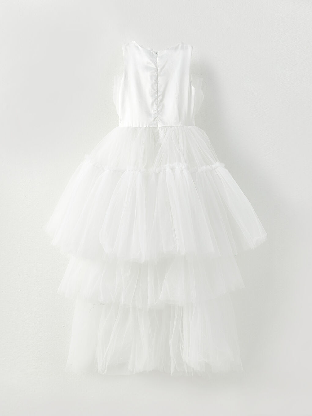 Beyaz Kız Çocuk Abiye Elbise-1