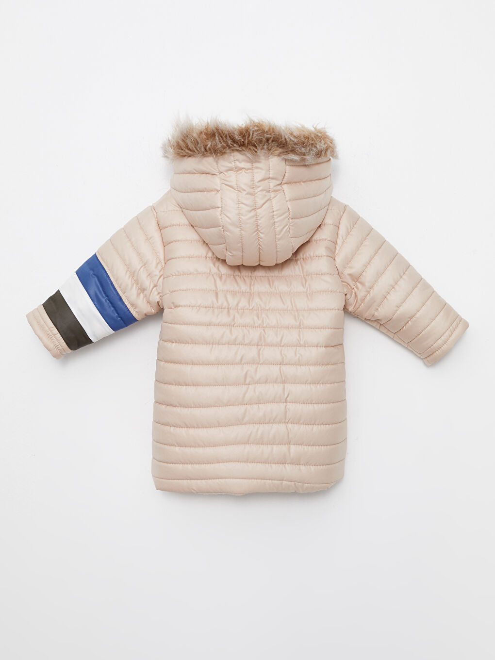 Hooded Long Sleeve Color Block Unisex Baby Coat and Jumpsuit 2-Pack-3