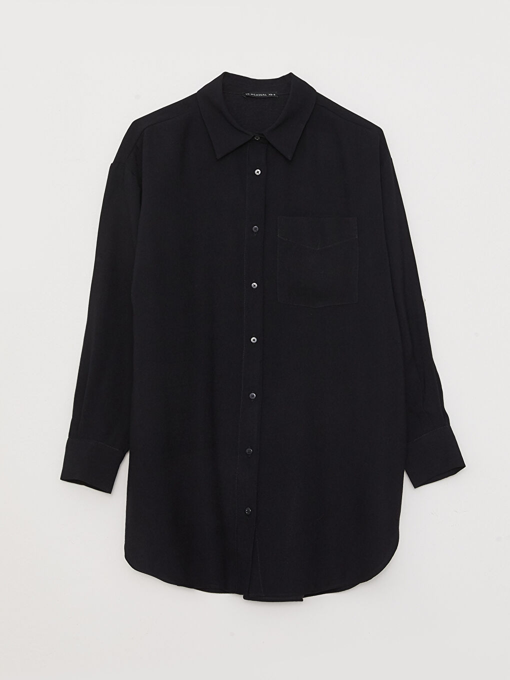 قميص تونيك سادة كم طويل واسع للسيدات-5