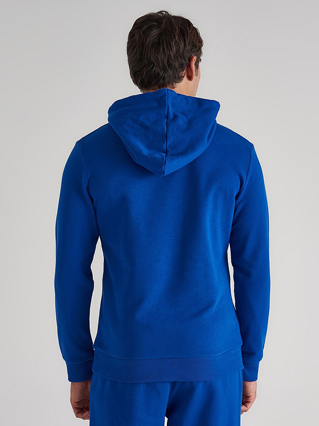Turuncu Uzun Kollu Baskılı Erkek Hoodie-4