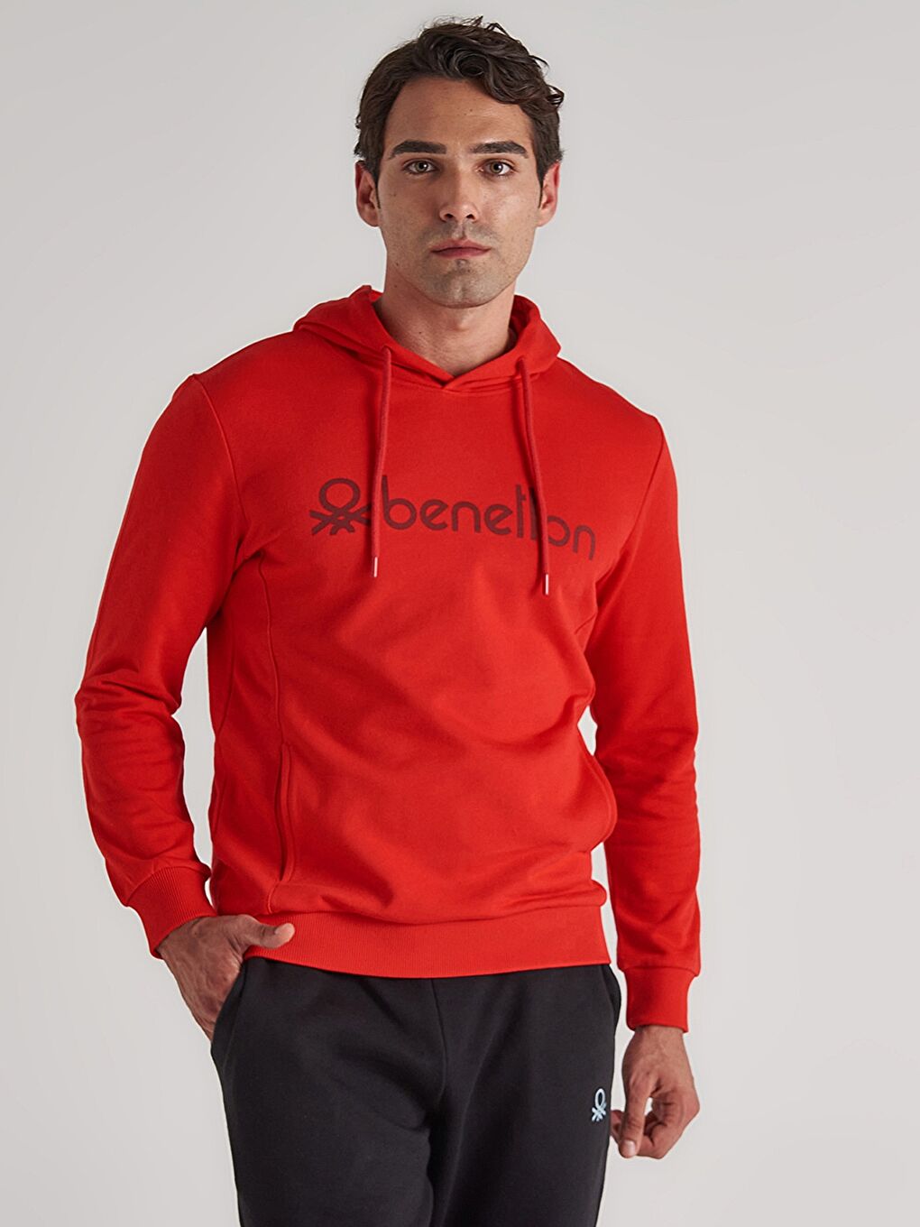 هودي مطبوع كم طويل للرجال-2