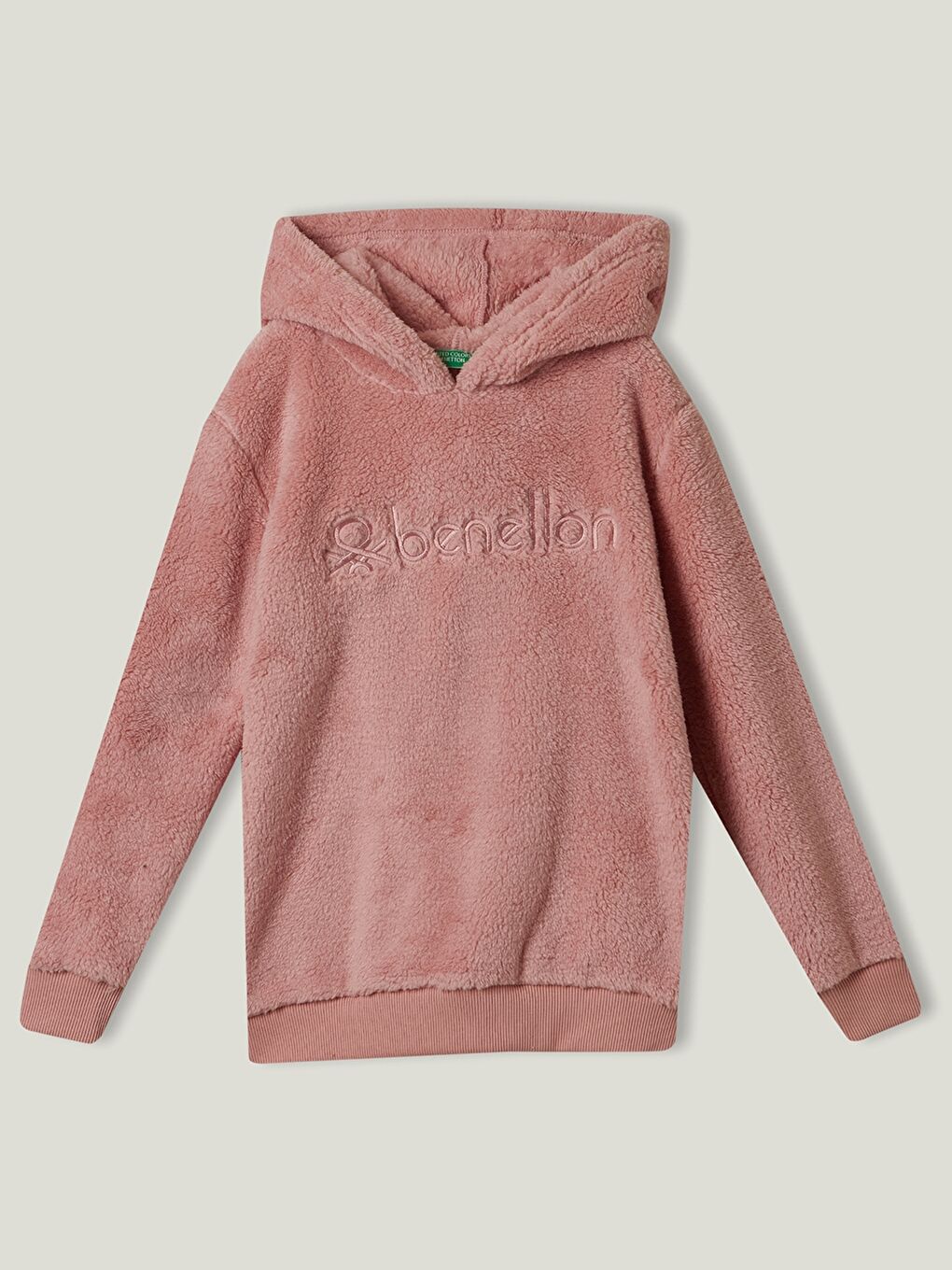Hooded Embroidered Long Sleeve Plush Girl Sweatshirt