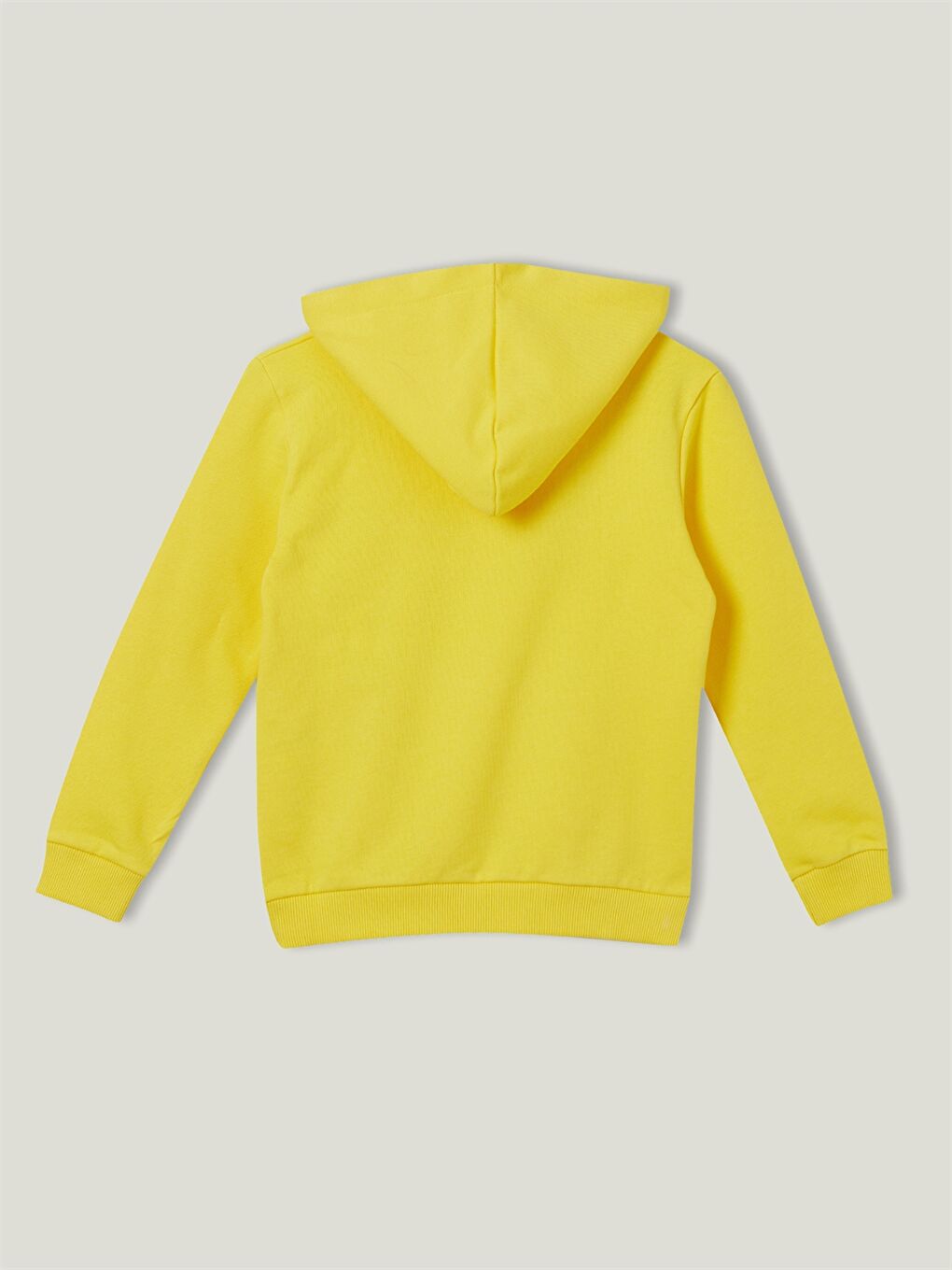 Sarı Kapüşonlu Baskılı Uzun Kollu Kız Çocuk Sweatshirt-2