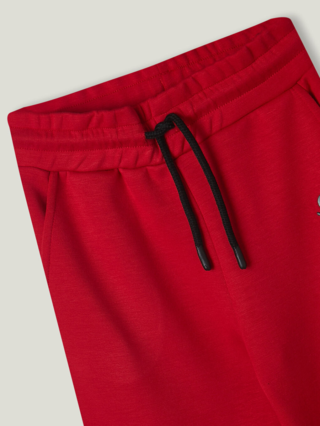 Kırmızı Beli Lastikli Baskılı Kız Çocuk Eşofman Altı-1