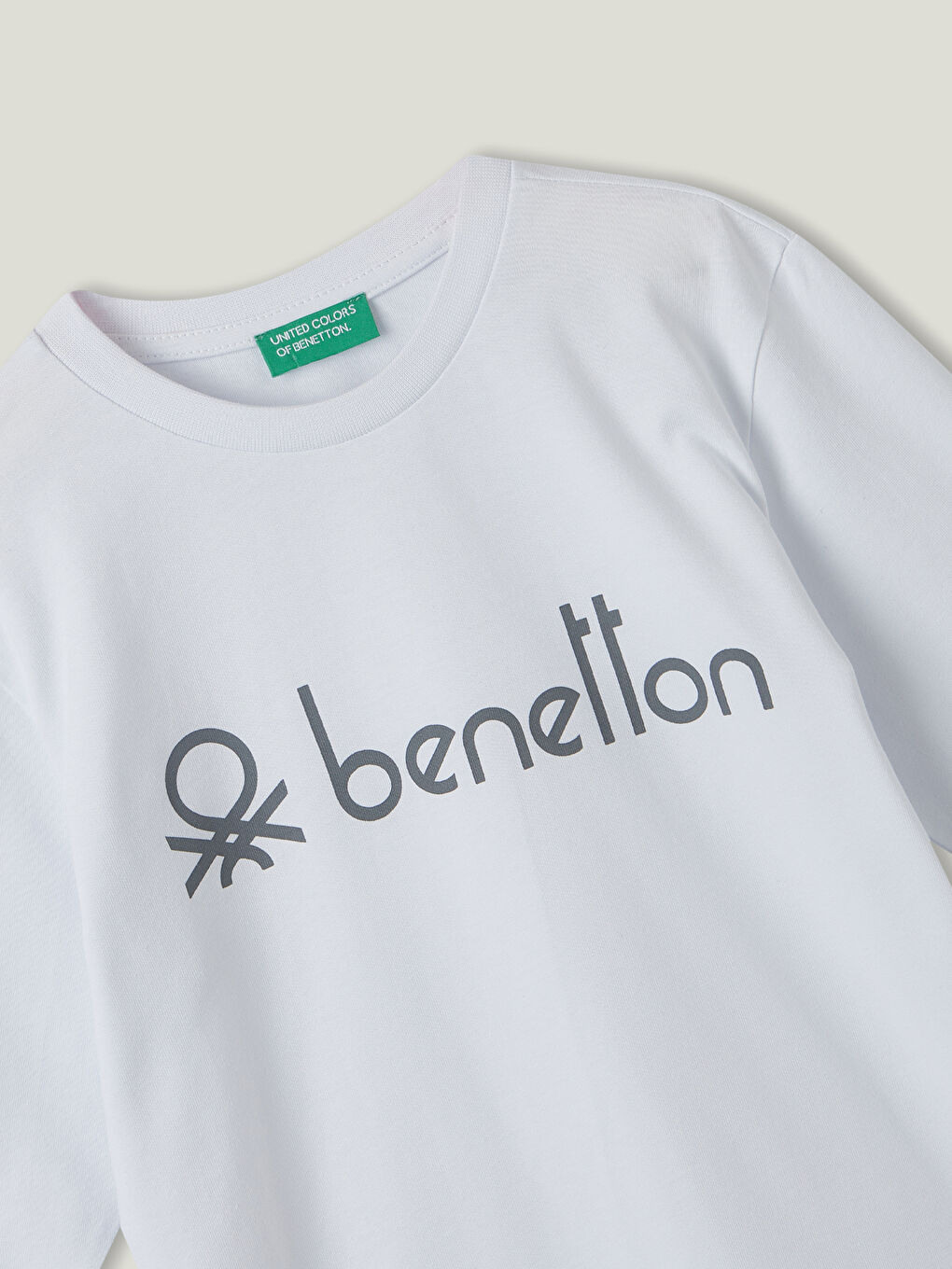 Beyaz Bisiklet Yaka Baskılı Uzun Kollu Erkek Çocuk Tişört-1