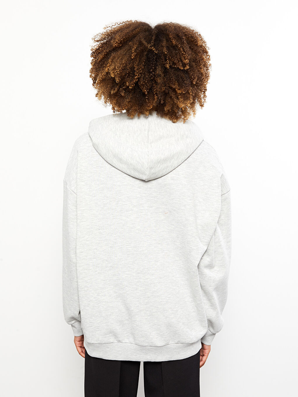 Hooded Mickey Mouse Printed Oversize Women's Thick Sweatshirt-4