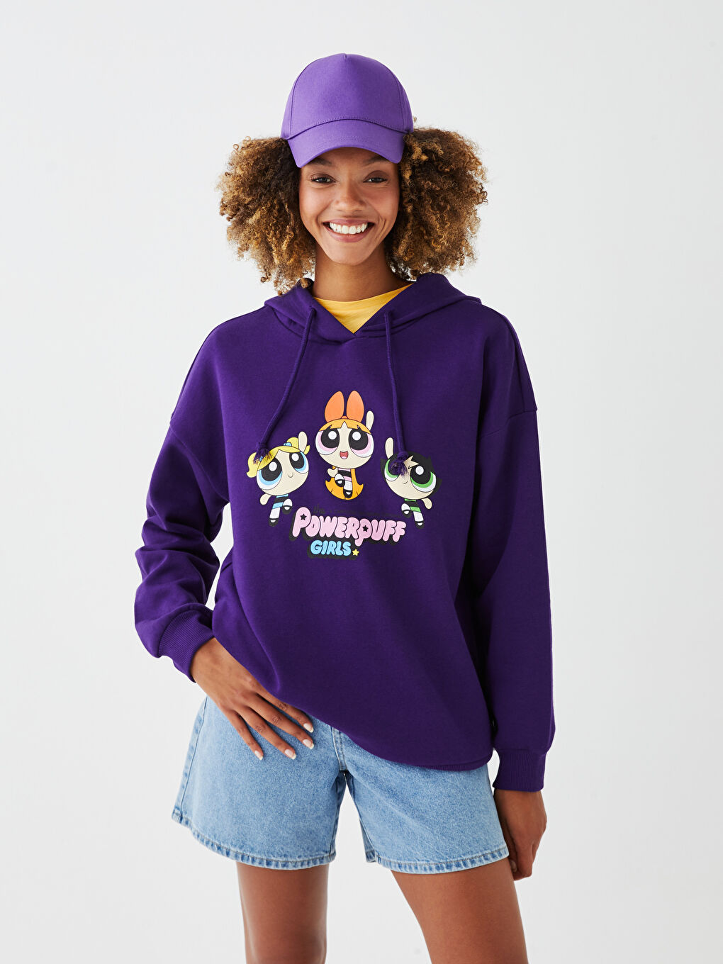 Sweatshirt à Capuche Épais Imprimé Les Super-Filles pour Femmes