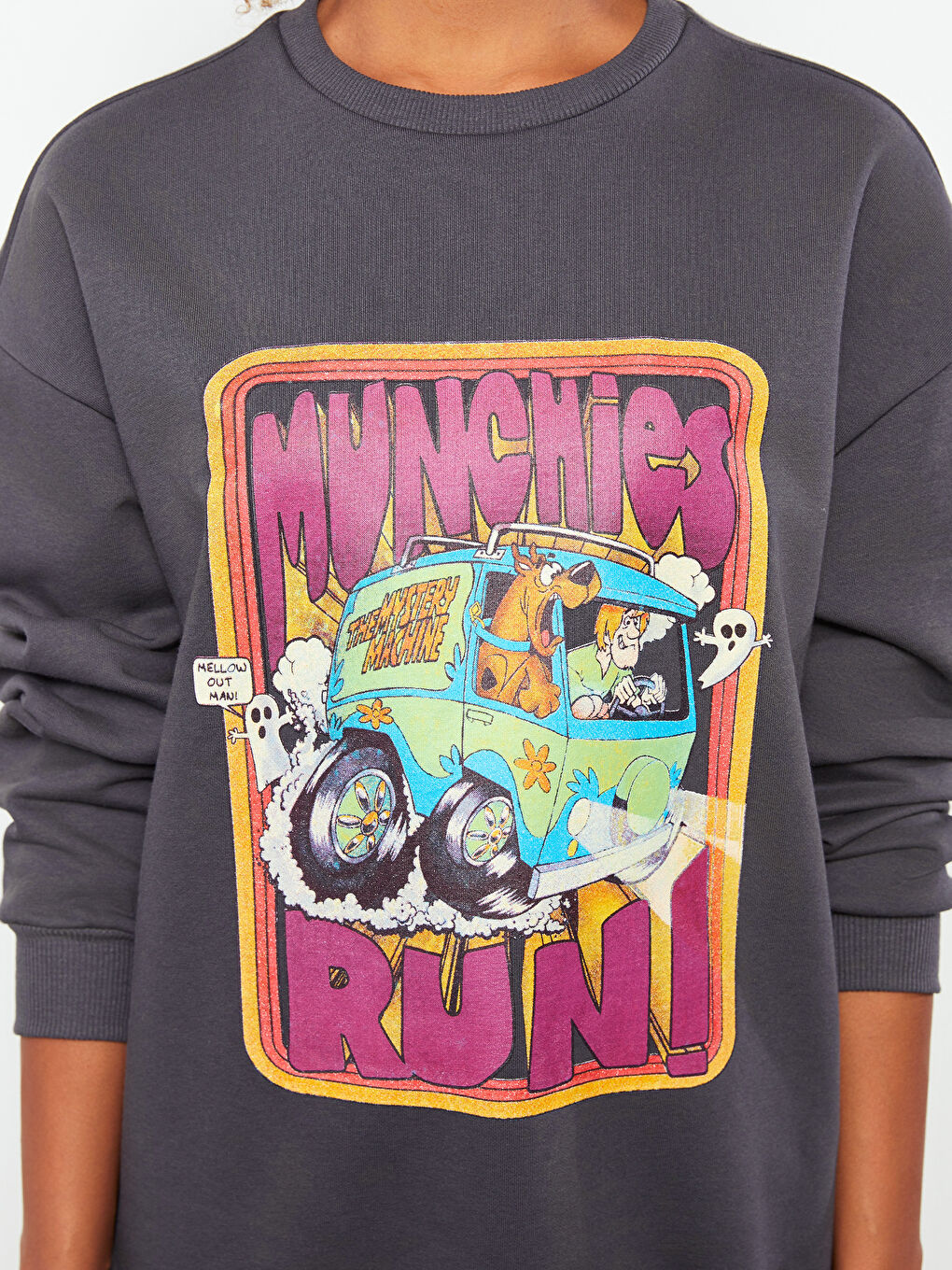 LCW Vision Crew Neck Scooby Doo Printed Women's Thick Sweatshirt -W2IL09Z8-HEF