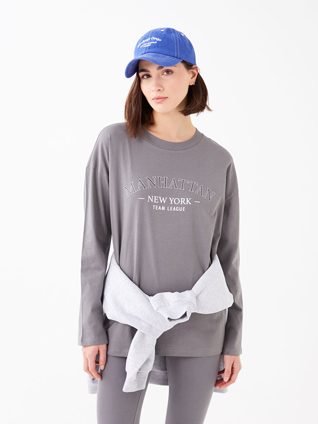 Crew Neck Printed Long Sleeve Women's T-Shirt