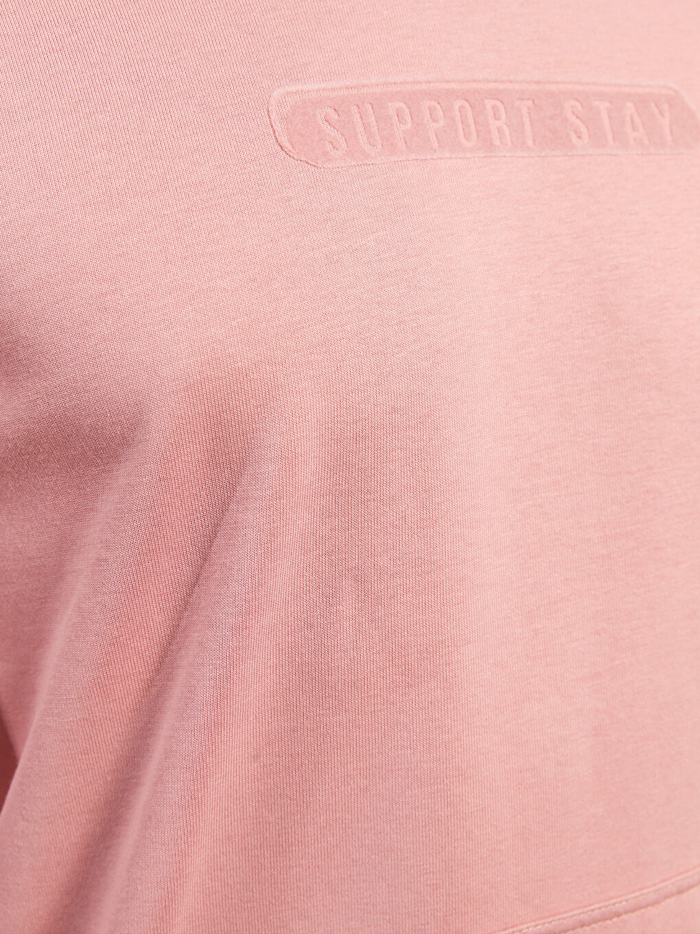 Pembe Uzun Kollu Baskılı Erkek Hoodie-3