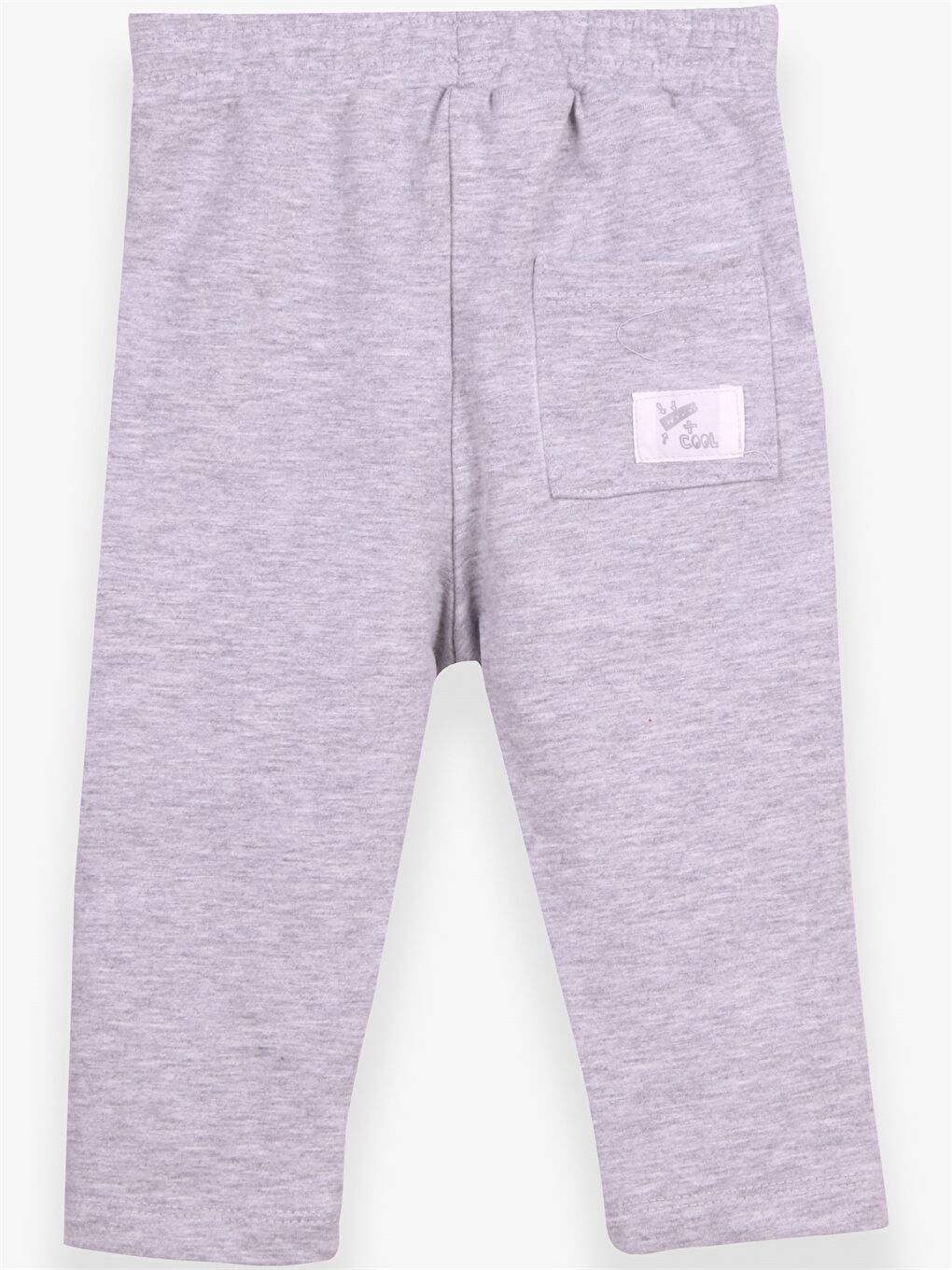 Gri Beli Lastikli Erkek Bebek Eşofman Alt-1