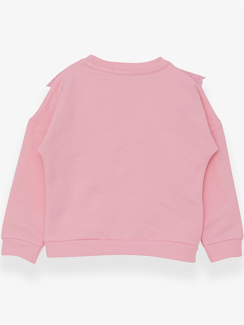 سويت شيرت كم طويل بياقة دائرية للبنات الرضع-1